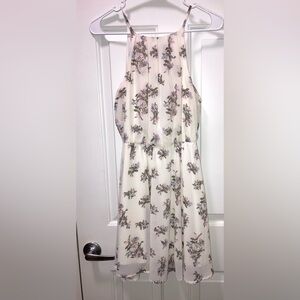 Blue Rain by Francesca's floral halter dress Size XS